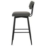 Levine Fabric Upholstered Grey Swivel Bar Chair Set of 2 — product image 5