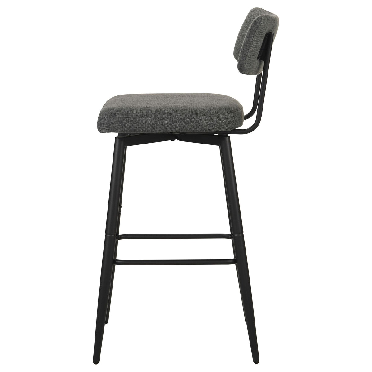Levine Fabric Upholstered Grey Swivel Bar Chair Set of 2 — product image 5