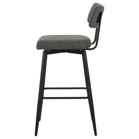 Levine Fabric Upholstered Grey Swivel Bar Chair Set of 2 — product image 5