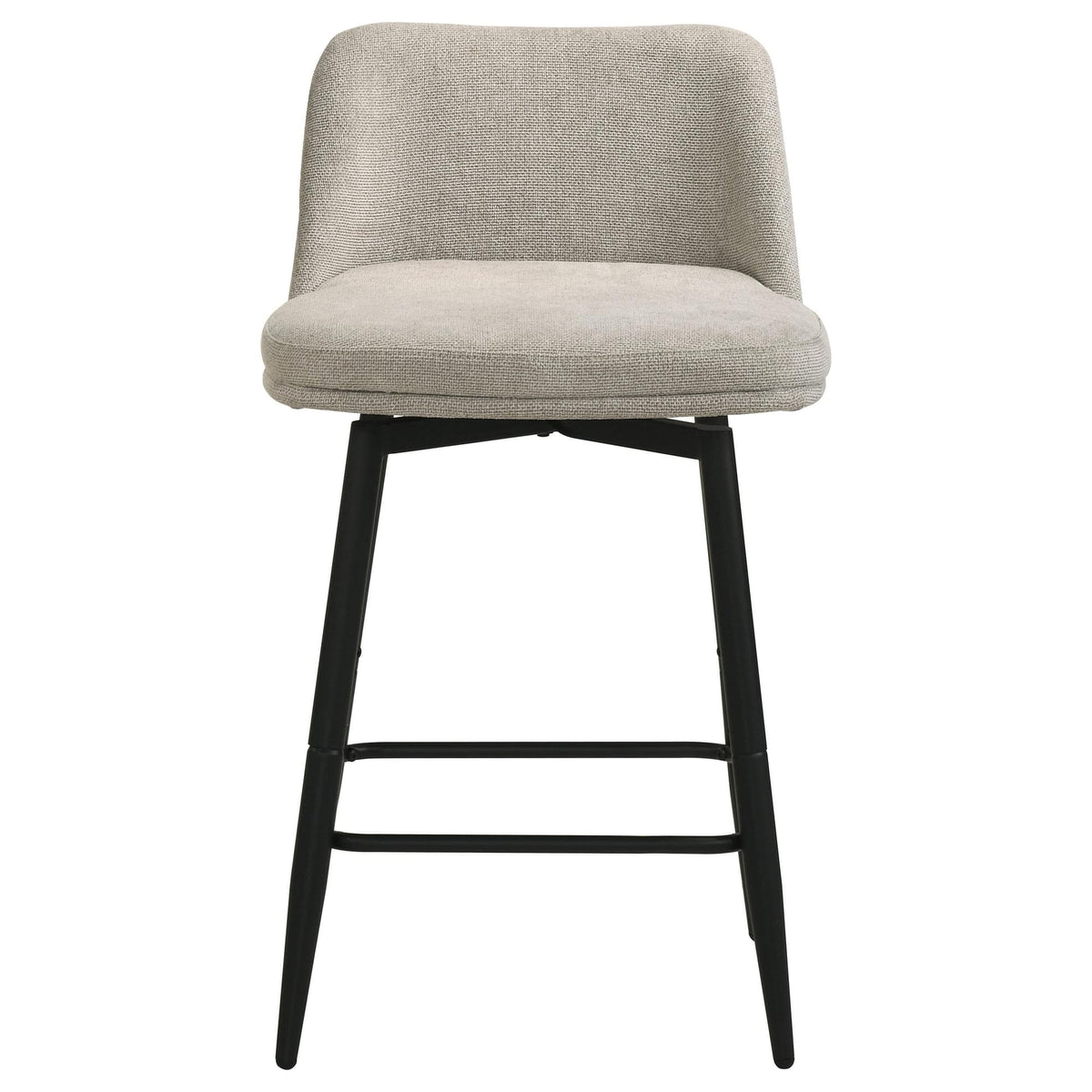 Mellor Slate Brown Fabric Upholstered Swivel Counter Chair Set of 2 — product image 3