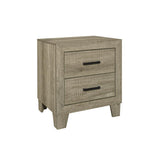 Full size wood panel bed with coordinated dresser and mirror