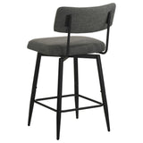 Levine Grey Fabric Upholstered Swivel Counter Chair Set of 2 — product image 6