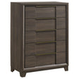 Farre 5-Drawer Chest of Drawers Dark Brown — product view
