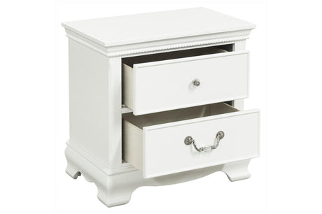 Top view of dresser drawers with classic molding