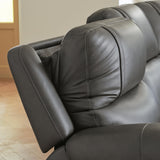 5Z - Pittson Anchor Leather 3-Piece Power Sectional Reclining Sofa - image 4