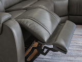 5Z - Pittson Anchor Leather 5-Piece Power Reclining Sectional view 2