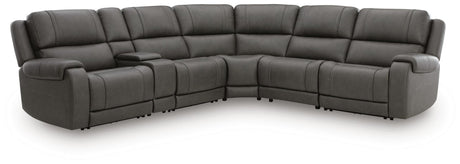 5Z - Pittson Anchor Leather 6-Piece Power Reclining Sectional view 3
