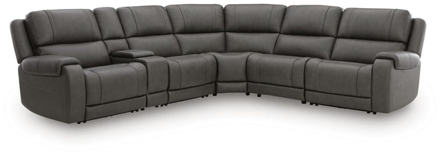 5Z - Pittson Anchor Leather 6-Piece Power Reclining Sectional view 3