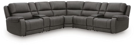5Z - Pittson Anchor Leather 7-Piece Power Reclining Sectional view 5
