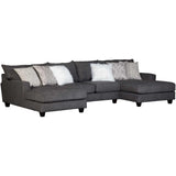 Flas Gray Sectional sofa side angle