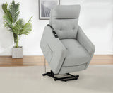 Back view of Dayes light grey recliner chair