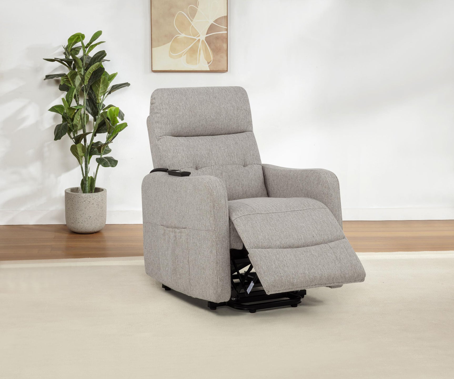 Dayes Recliner rear view of upholstery and frame