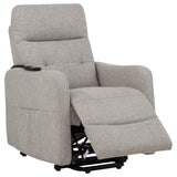 Dayes Recliner armrest detail with fabric texture
