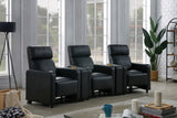 Toohey Black Leatherette Recliner arm and cushion detail