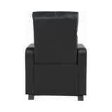 Toohey Black Leatherette Recliner profile view