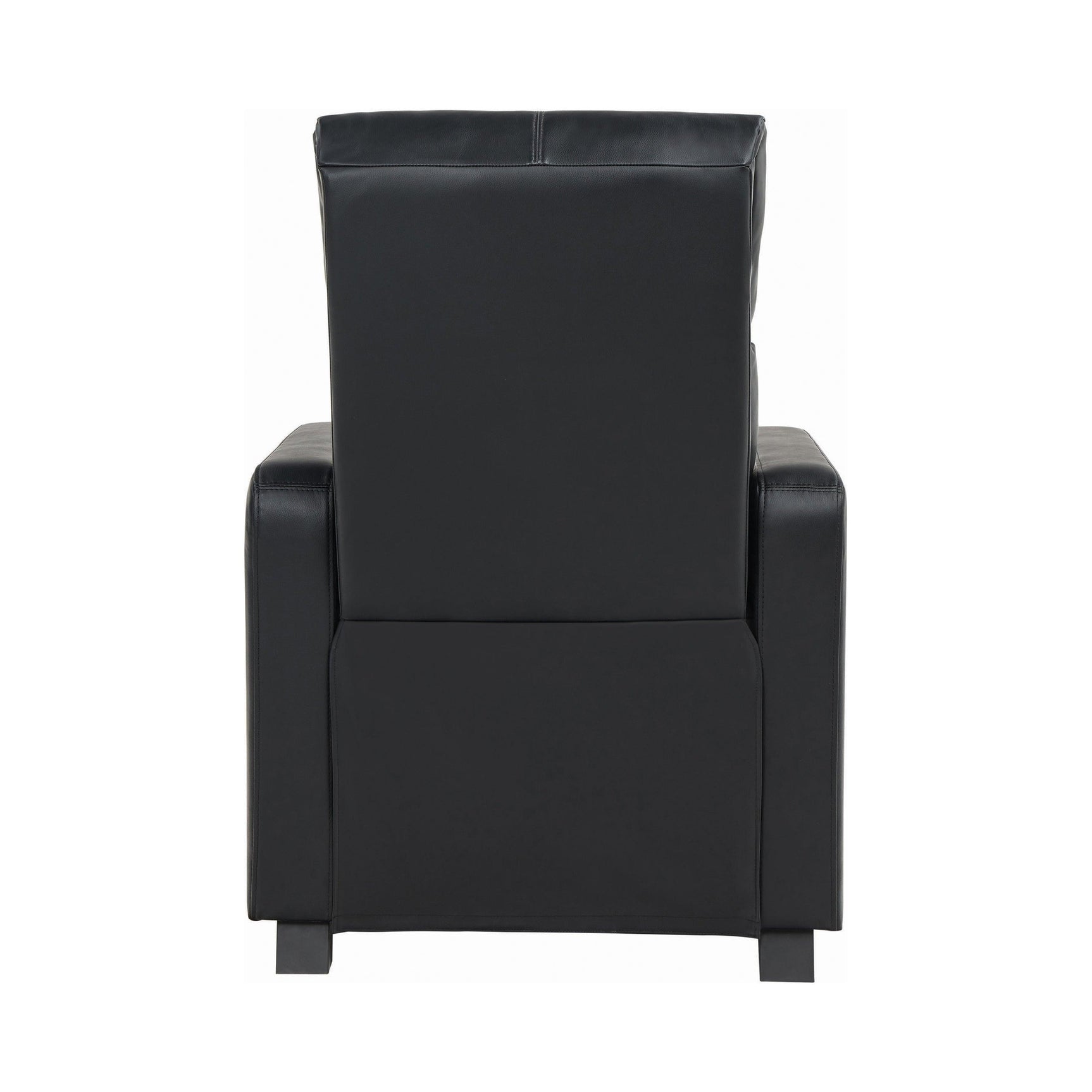 Toohey Black Leatherette Recliner profile view