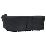 USB charging ports on sofa control panel
