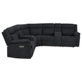 Curved three-piece sectional sofa in living room setting