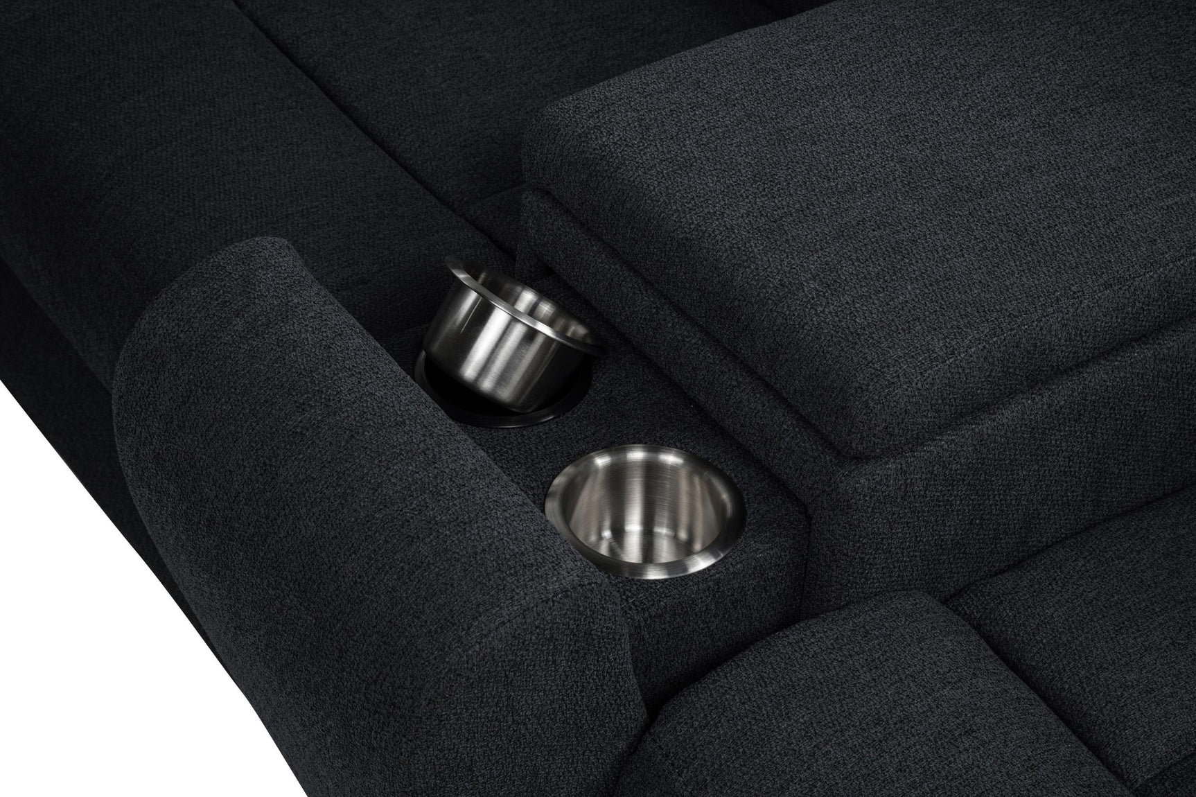 Sectional sofa showing wedge piece in corner