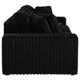 Main view of Jacana Black Corduroy Upholstered Dual Power Chaise Sofa