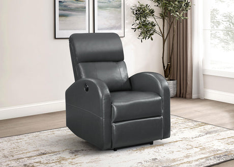 Grant power recliner chair side view