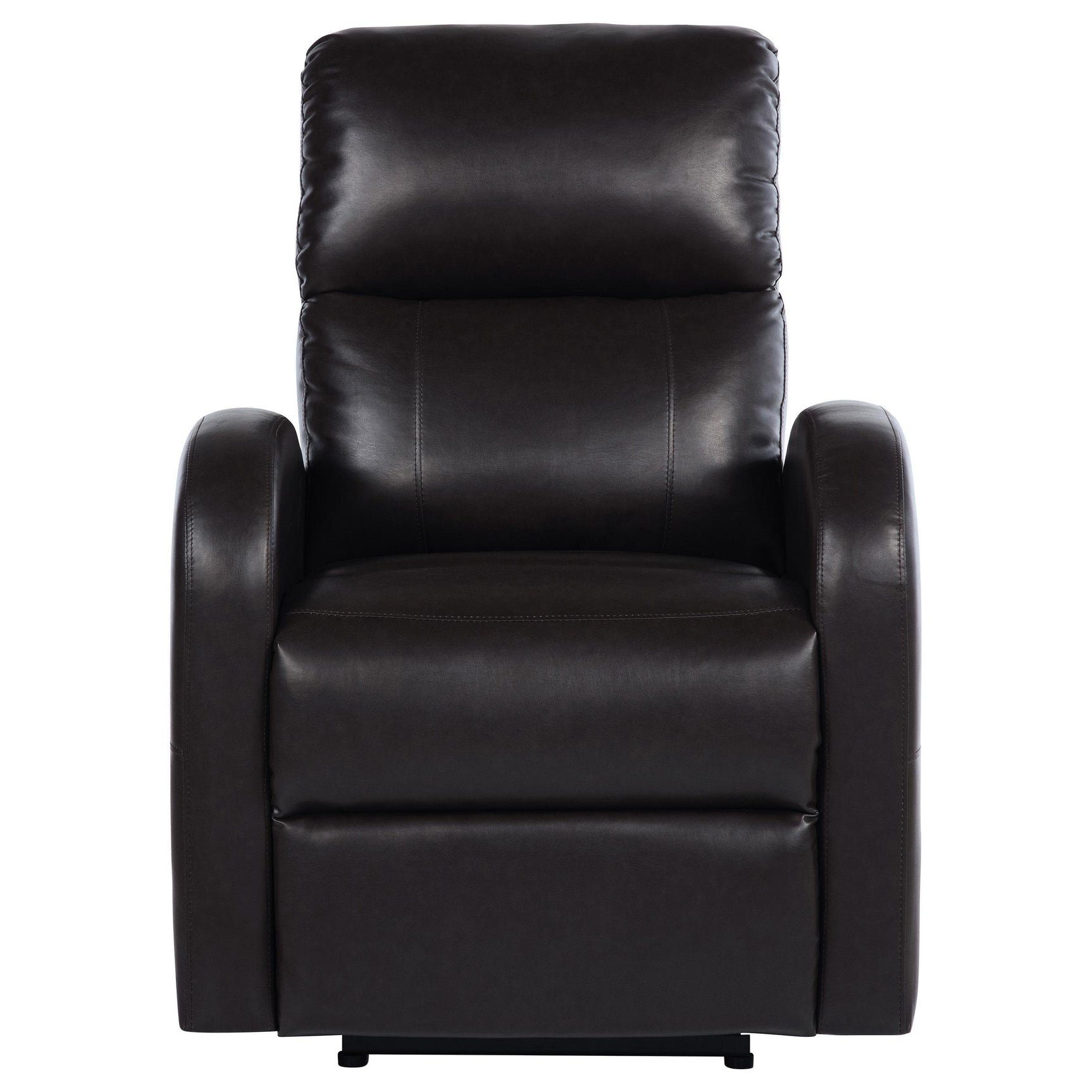 Back view showing tall slim backrest