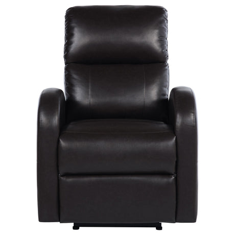 Back view showing tall slim backrest