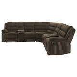 Top view of sectional sofa showing fabric texture