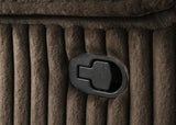 Sectional sofa corner angle showing stitching details