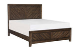 bedroom view showing parnell rustic cherry panel bedroom set bed