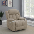Power panel with USB port on right side of Houston recliner
