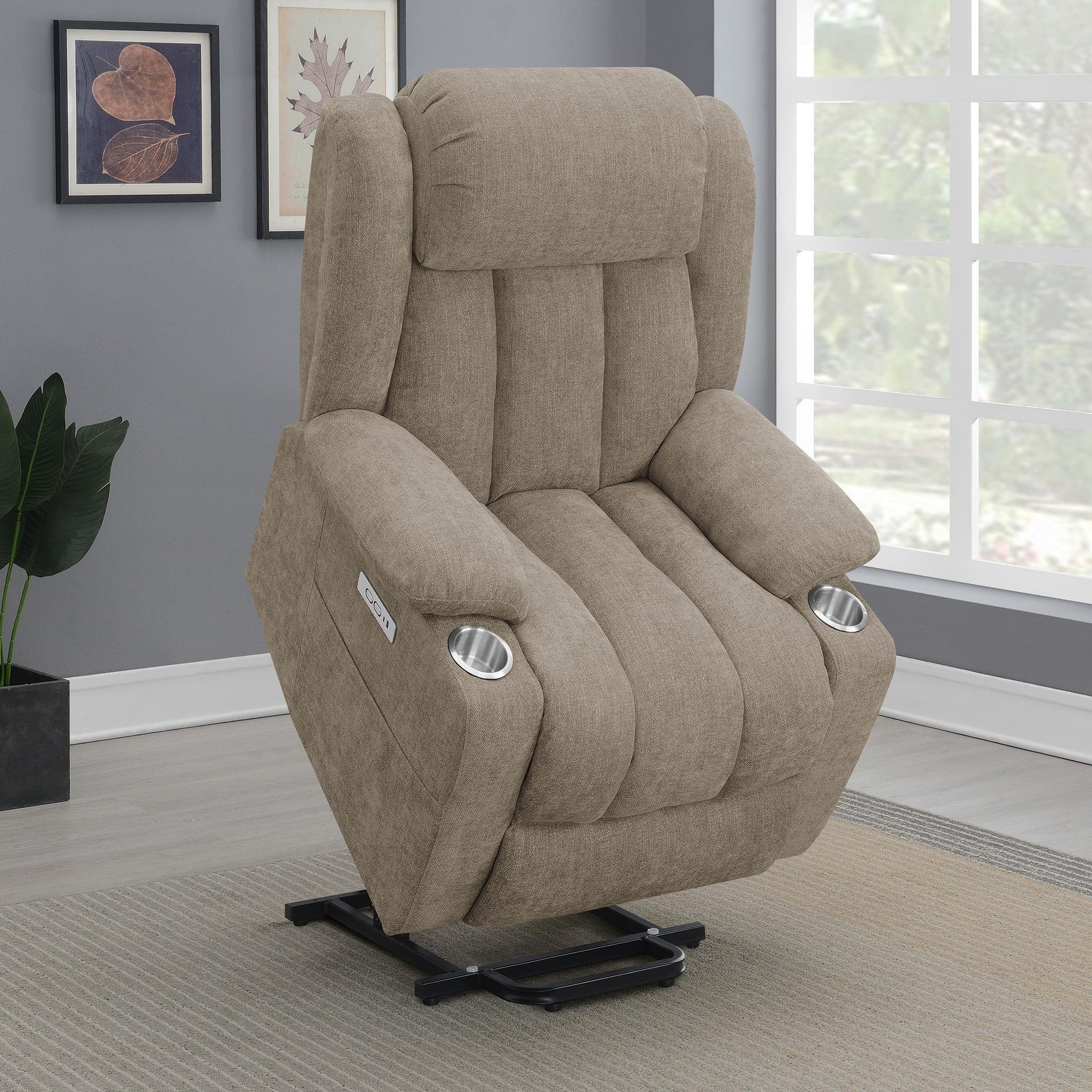 Houston recliner fully reclined position side view