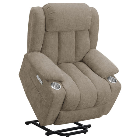 Plush cushioning and contour tufting on recliner seat