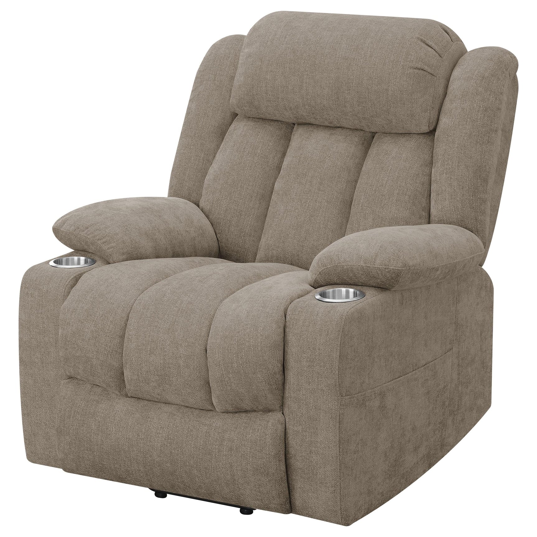 Back view showing upholstery and frame
