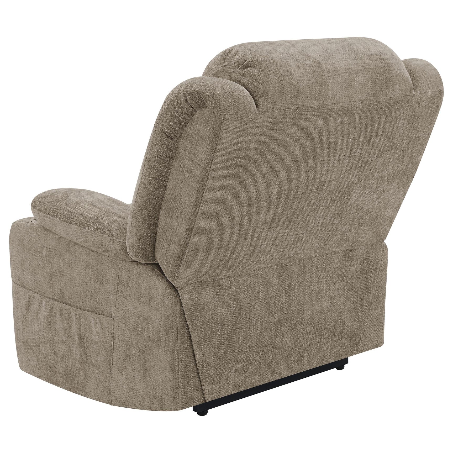 Houston Camel Upholstered Power Lift Recliner Chair front view