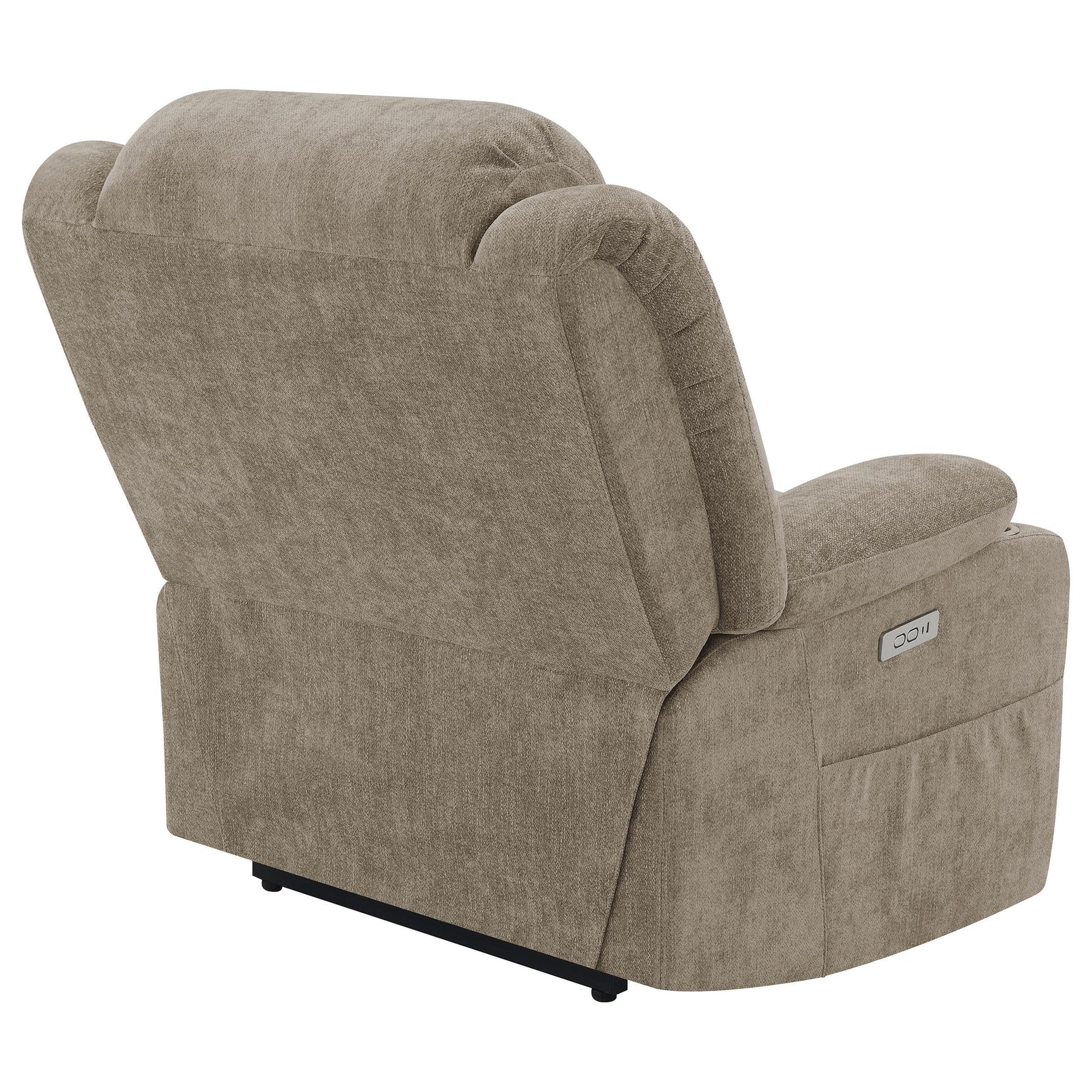 Houston Camel Upholstered Power Lift Recliner Chair front view