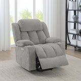 Close-up of Houston recliner tufted seat upholstery