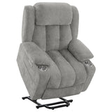 Recliner partially reclined showing lumbar support