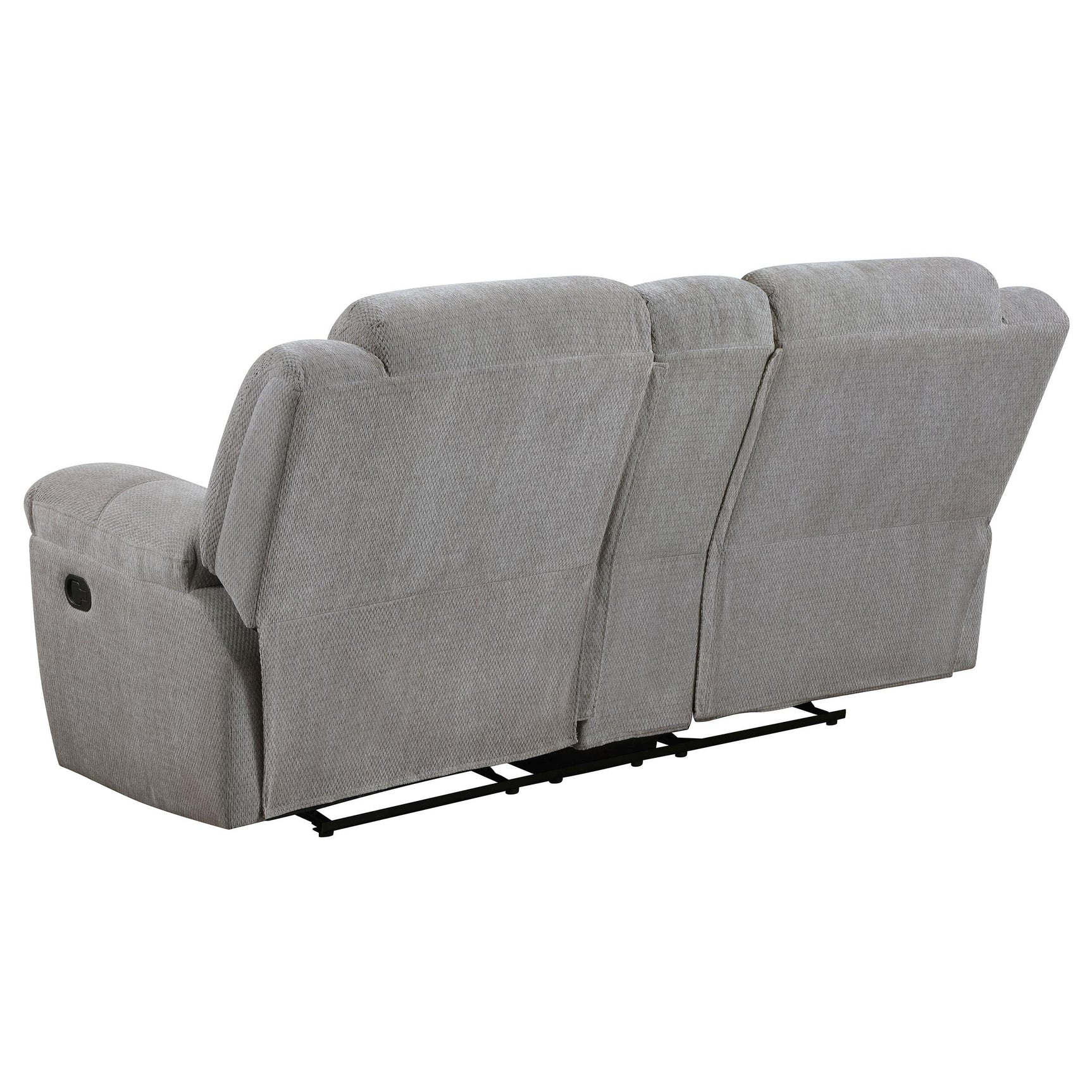 Pillow top arm support on loveseat