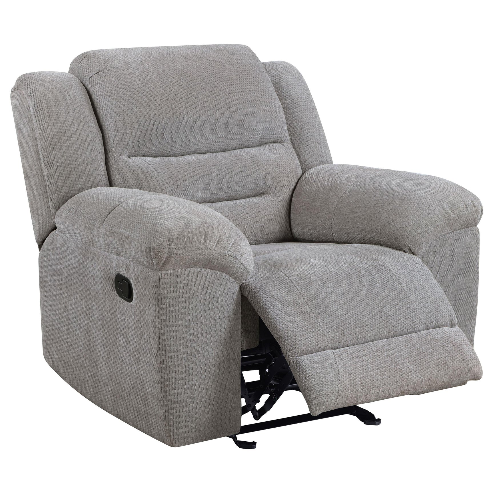 Loveseat with recliner extended