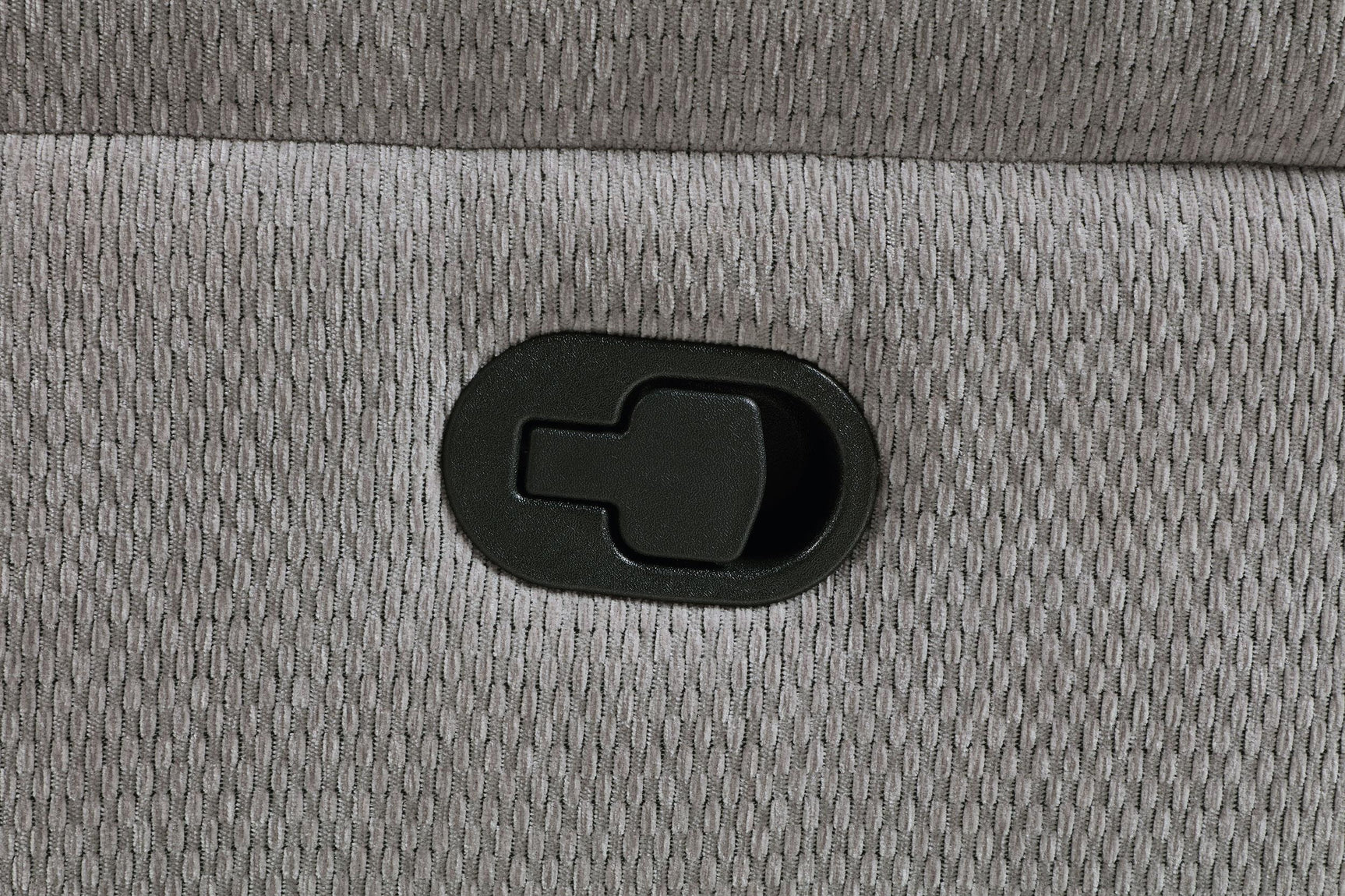 Grimm Gray Reclining Sofa from above showing overall shape