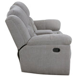 Side view of Grimm Gray Loveseat