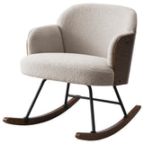 Paige rocking chair showing metal frame base