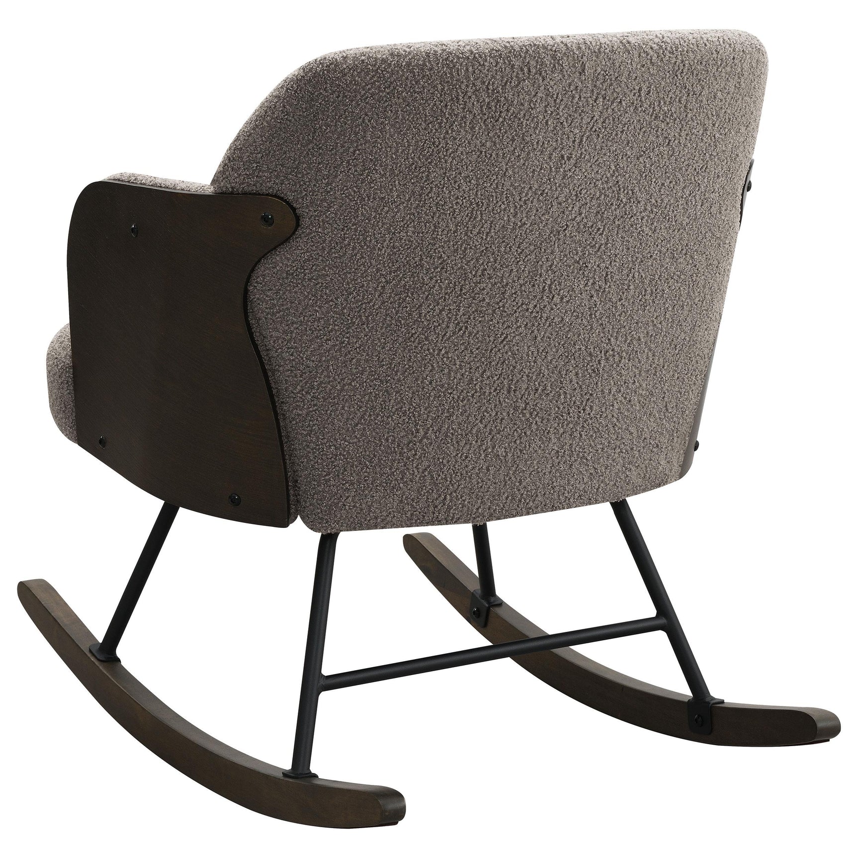 Assembled Paige Boucle rocking chair in living room