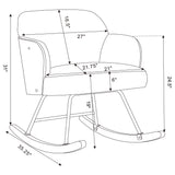 Paige rocking chair angled corner view