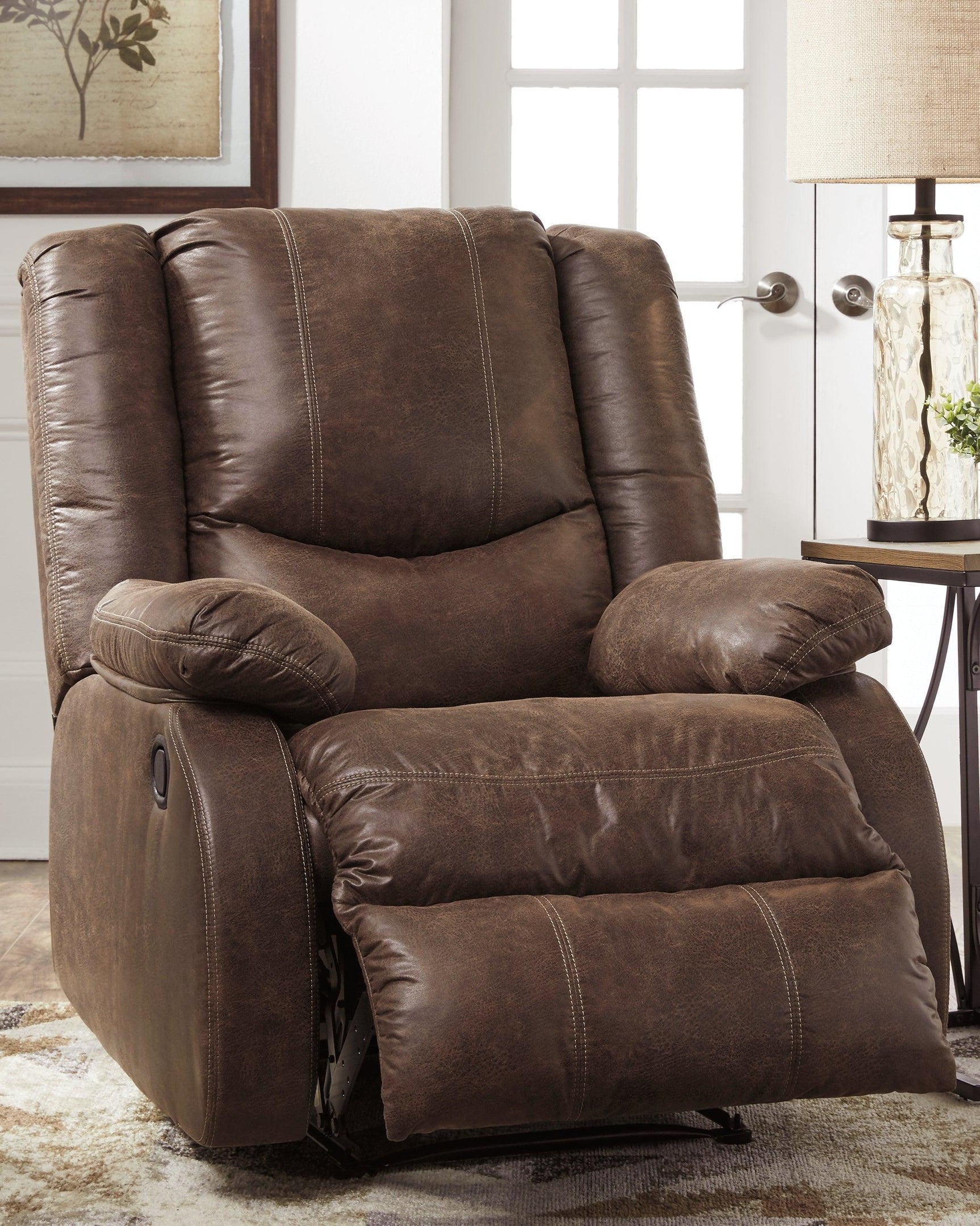 Main view of Bladewood Coffee Faux Leather Recliner
