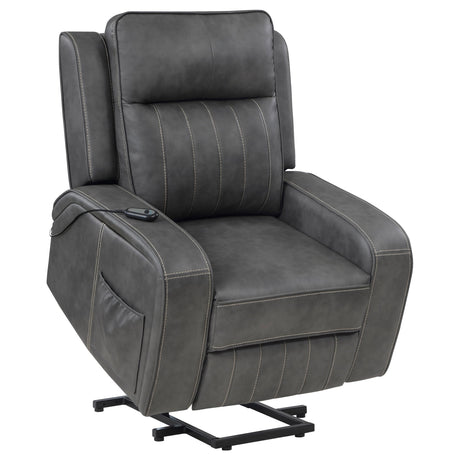 Back view of Raelynn power lift recliner chair