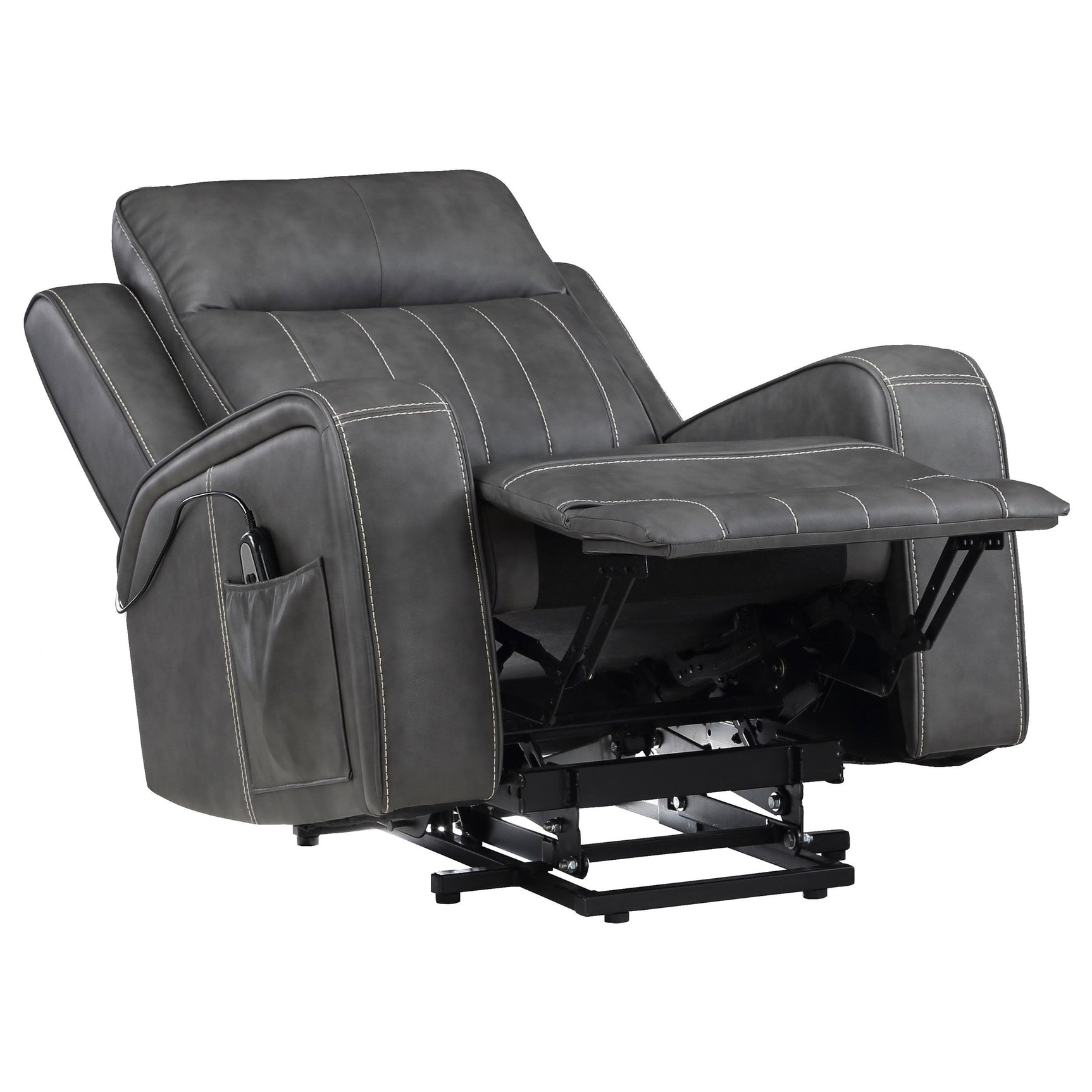 Raelynn recliner chair showing wall hugger feature