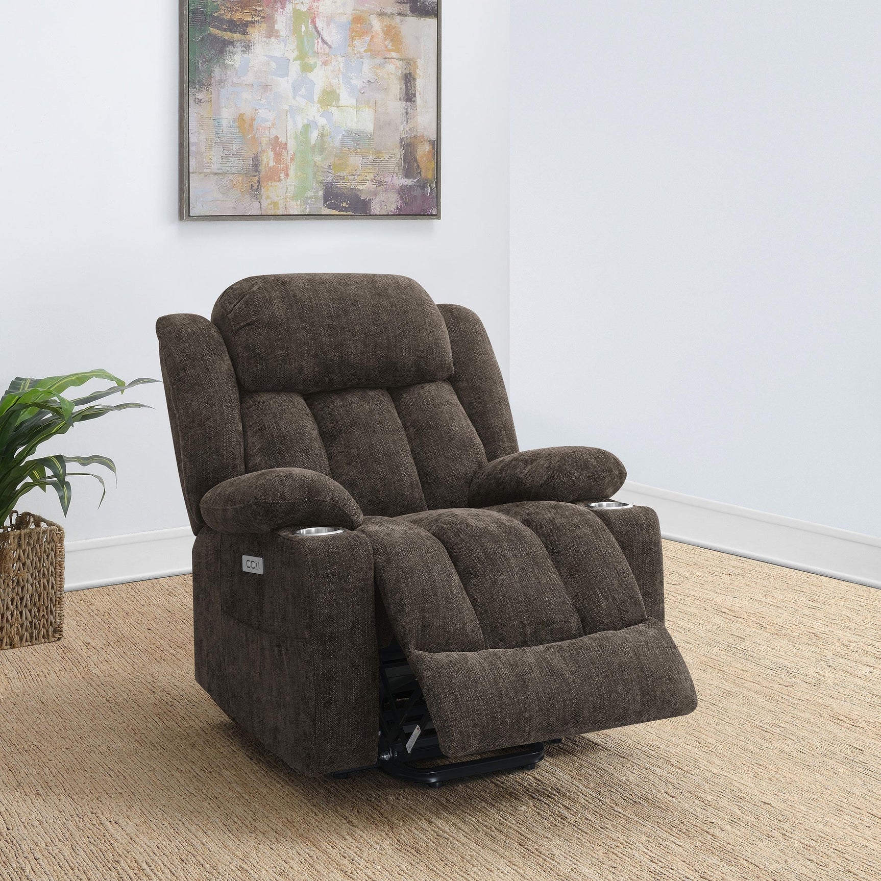 Houston power lift recliner chair showing control panel