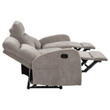 Segmented back cushions on sofa